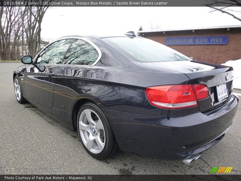 Monaco Blue Metallic / Saddle Brown Dakota Leather 2010 BMW 3 Series 328i xDrive Coupe