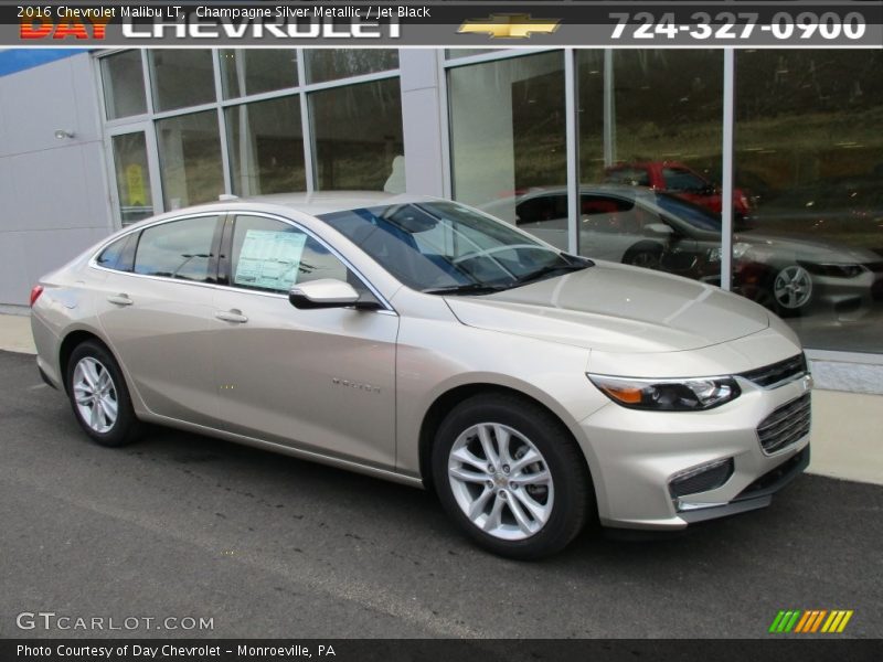 Champagne Silver Metallic / Jet Black 2016 Chevrolet Malibu LT