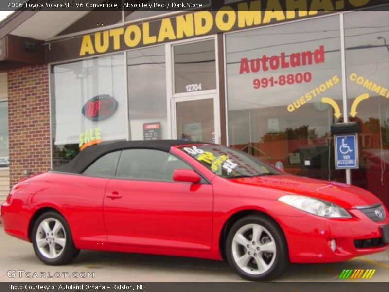 Absolutely Red / Dark Stone 2006 Toyota Solara SLE V6 Convertible