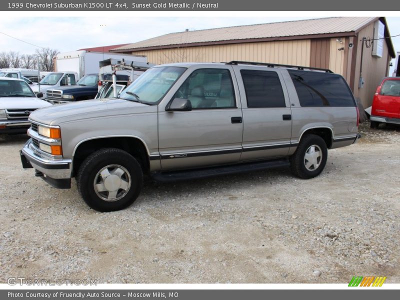 Sunset Gold Metallic / Neutral 1999 Chevrolet Suburban K1500 LT 4x4