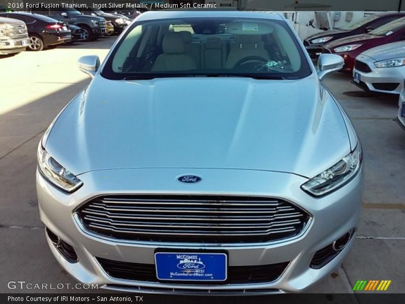 Ingot Silver Metallic / Medium Soft Ceramic 2016 Ford Fusion Titanium