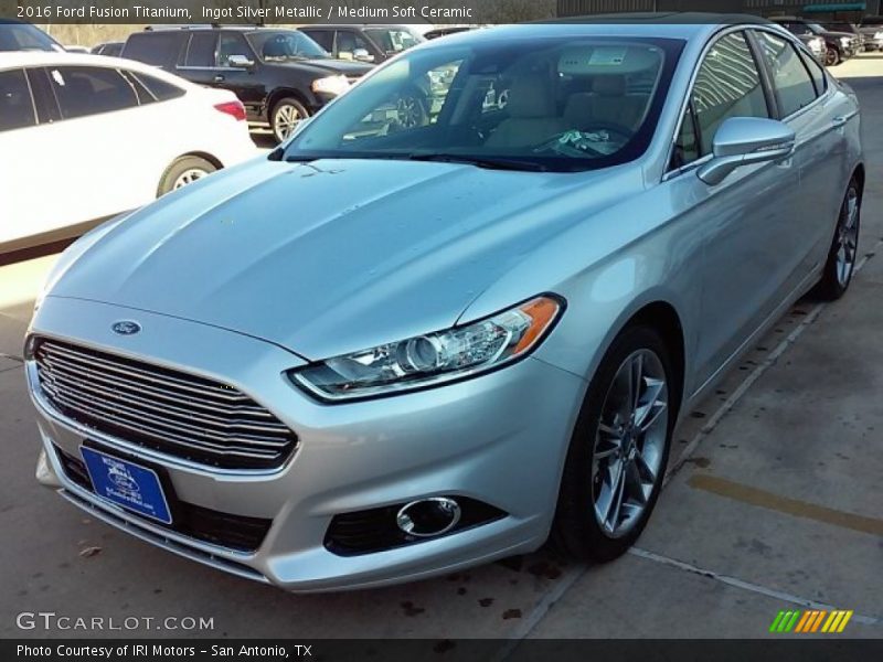 Ingot Silver Metallic / Medium Soft Ceramic 2016 Ford Fusion Titanium