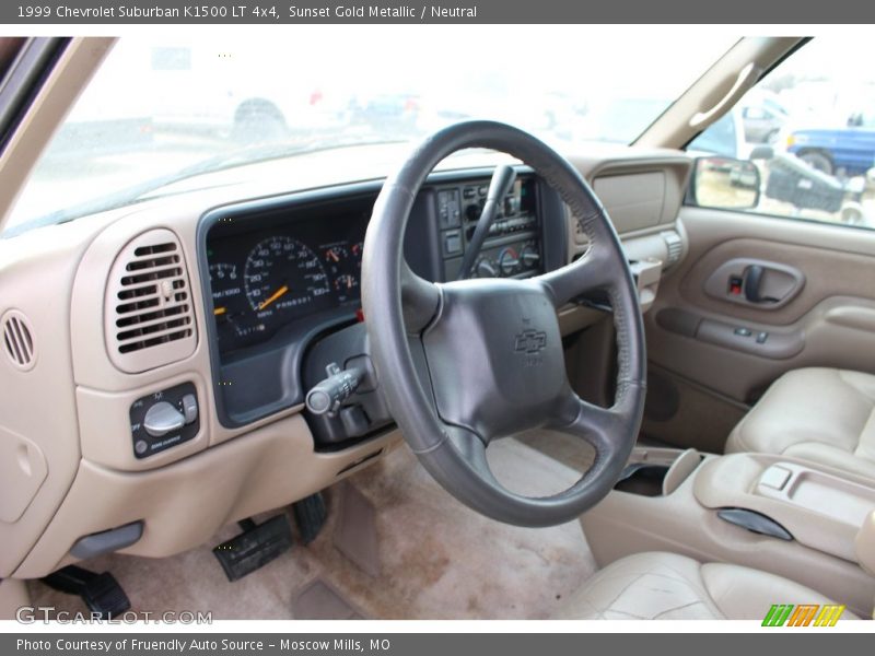 Sunset Gold Metallic / Neutral 1999 Chevrolet Suburban K1500 LT 4x4