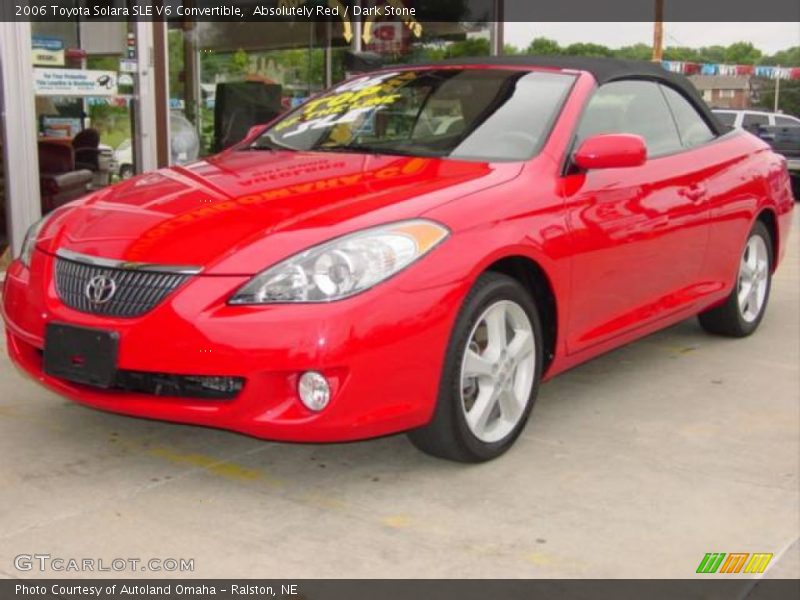 Absolutely Red / Dark Stone 2006 Toyota Solara SLE V6 Convertible