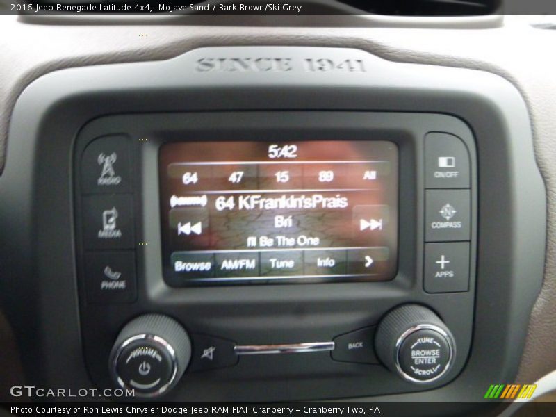 Mojave Sand / Bark Brown/Ski Grey 2016 Jeep Renegade Latitude 4x4