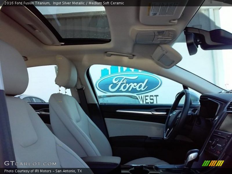 Ingot Silver Metallic / Medium Soft Ceramic 2016 Ford Fusion Titanium