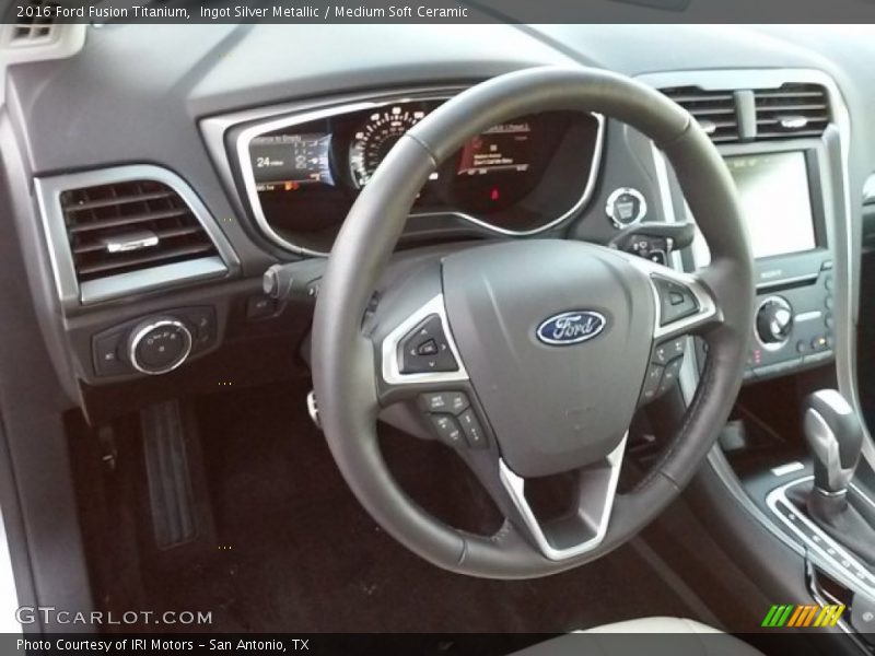 Ingot Silver Metallic / Medium Soft Ceramic 2016 Ford Fusion Titanium