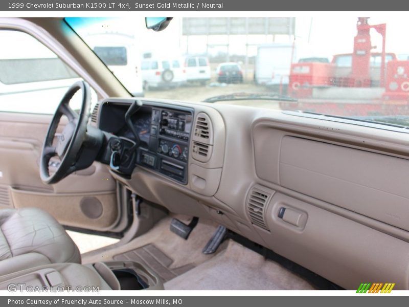 Sunset Gold Metallic / Neutral 1999 Chevrolet Suburban K1500 LT 4x4