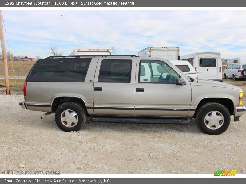 Sunset Gold Metallic / Neutral 1999 Chevrolet Suburban K1500 LT 4x4