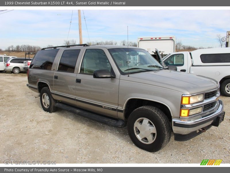 Sunset Gold Metallic / Neutral 1999 Chevrolet Suburban K1500 LT 4x4