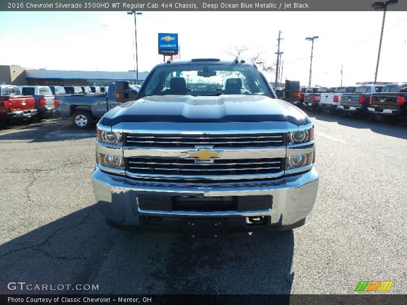 Deep Ocean Blue Metallic / Jet Black 2016 Chevrolet Silverado 3500HD WT Regular Cab 4x4 Chassis