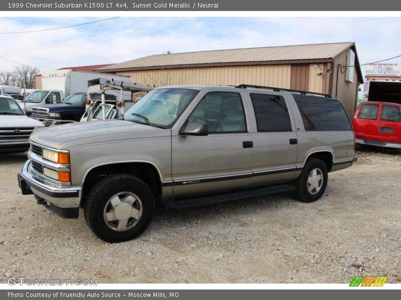 Sunset Gold Metallic / Neutral 1999 Chevrolet Suburban K1500 LT 4x4