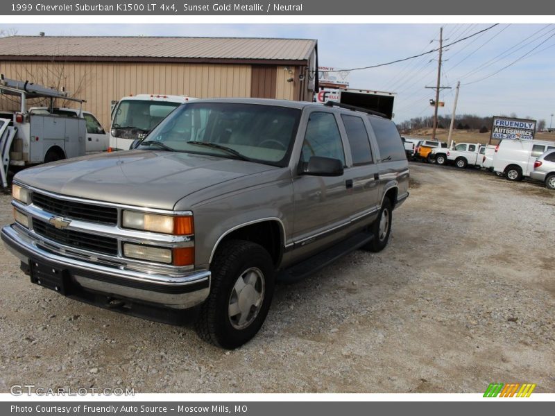 Sunset Gold Metallic / Neutral 1999 Chevrolet Suburban K1500 LT 4x4