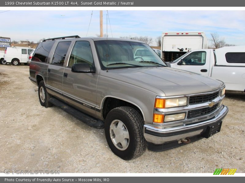 Sunset Gold Metallic / Neutral 1999 Chevrolet Suburban K1500 LT 4x4