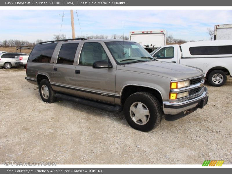 Sunset Gold Metallic / Neutral 1999 Chevrolet Suburban K1500 LT 4x4
