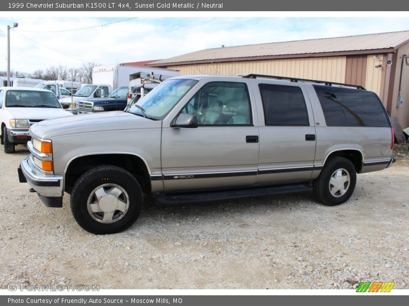 Sunset Gold Metallic / Neutral 1999 Chevrolet Suburban K1500 LT 4x4