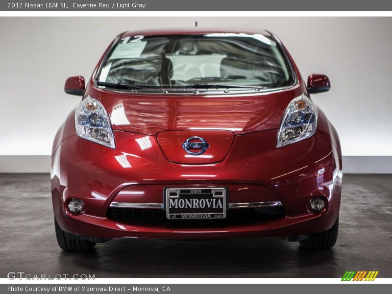 Cayenne Red / Light Gray 2012 Nissan LEAF SL