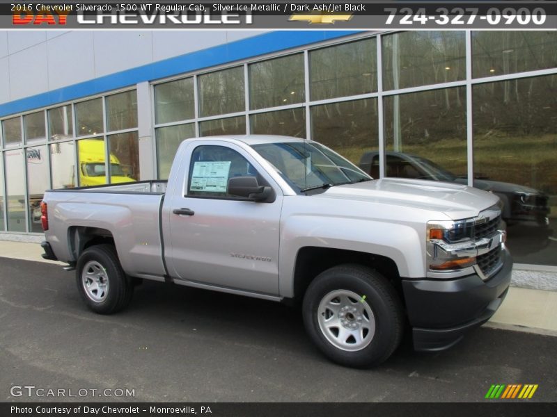 Silver Ice Metallic / Dark Ash/Jet Black 2016 Chevrolet Silverado 1500 WT Regular Cab