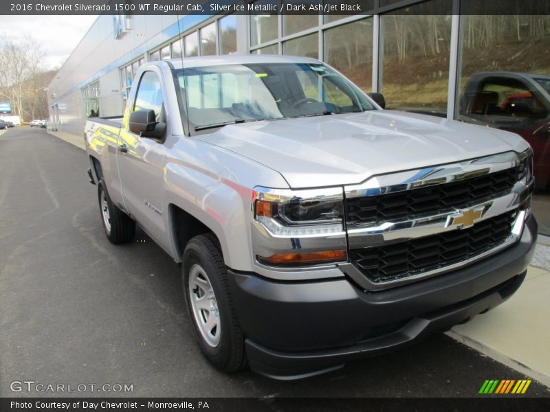 Silver Ice Metallic / Dark Ash/Jet Black 2016 Chevrolet Silverado 1500 WT Regular Cab