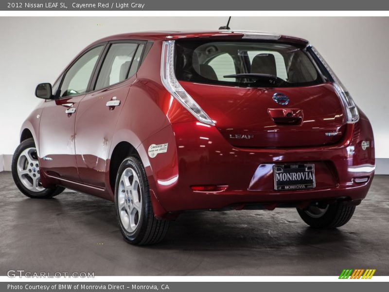 Cayenne Red / Light Gray 2012 Nissan LEAF SL