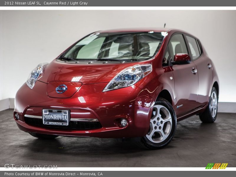 Cayenne Red / Light Gray 2012 Nissan LEAF SL