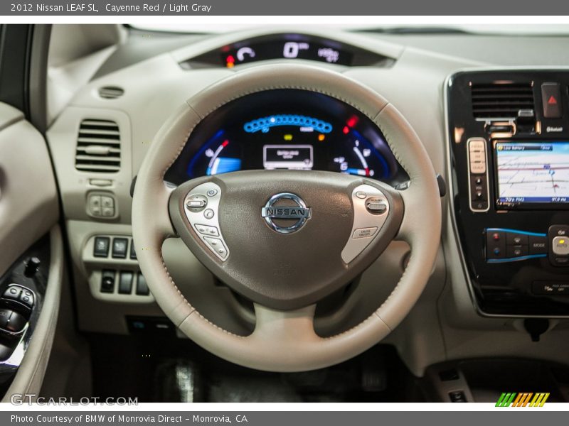 Cayenne Red / Light Gray 2012 Nissan LEAF SL
