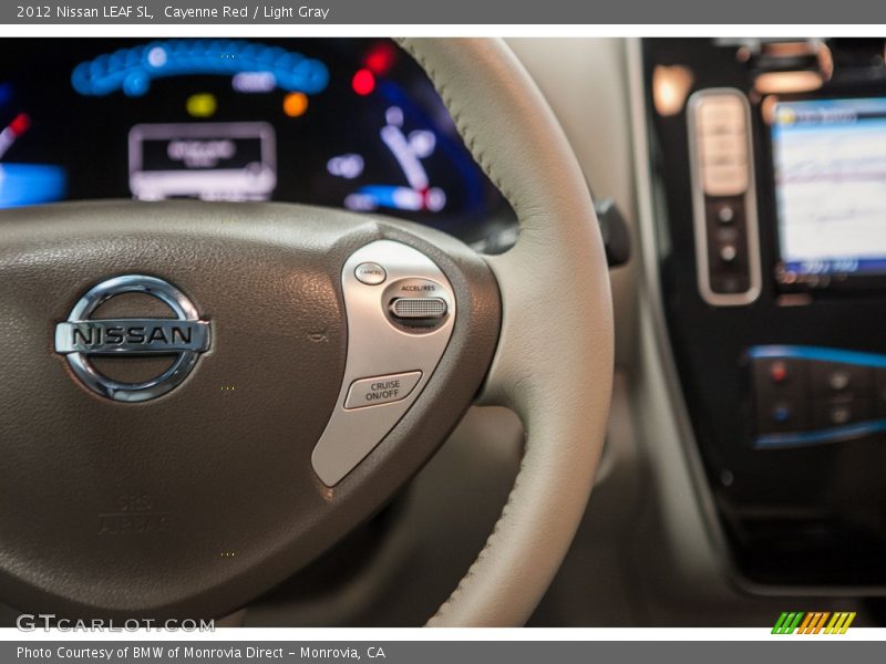 Cayenne Red / Light Gray 2012 Nissan LEAF SL