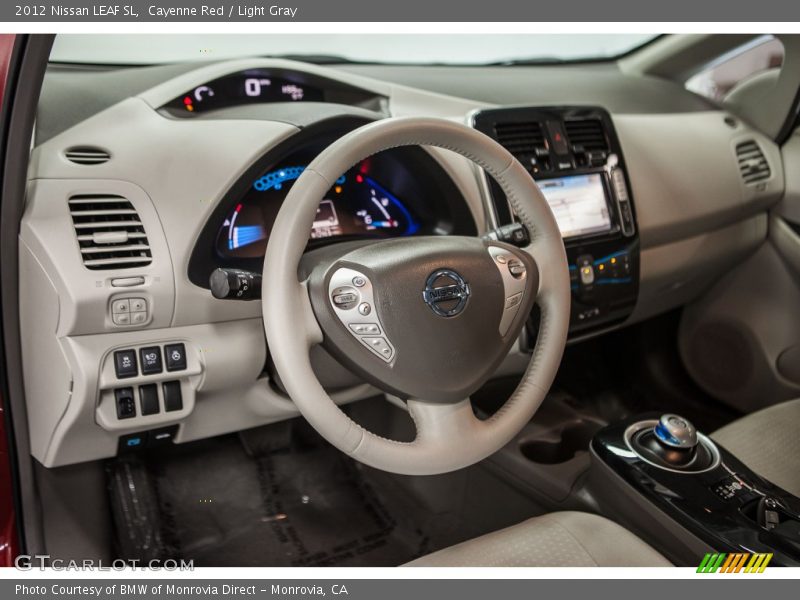 Cayenne Red / Light Gray 2012 Nissan LEAF SL