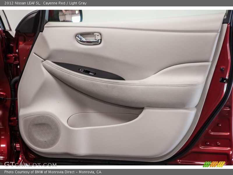Cayenne Red / Light Gray 2012 Nissan LEAF SL
