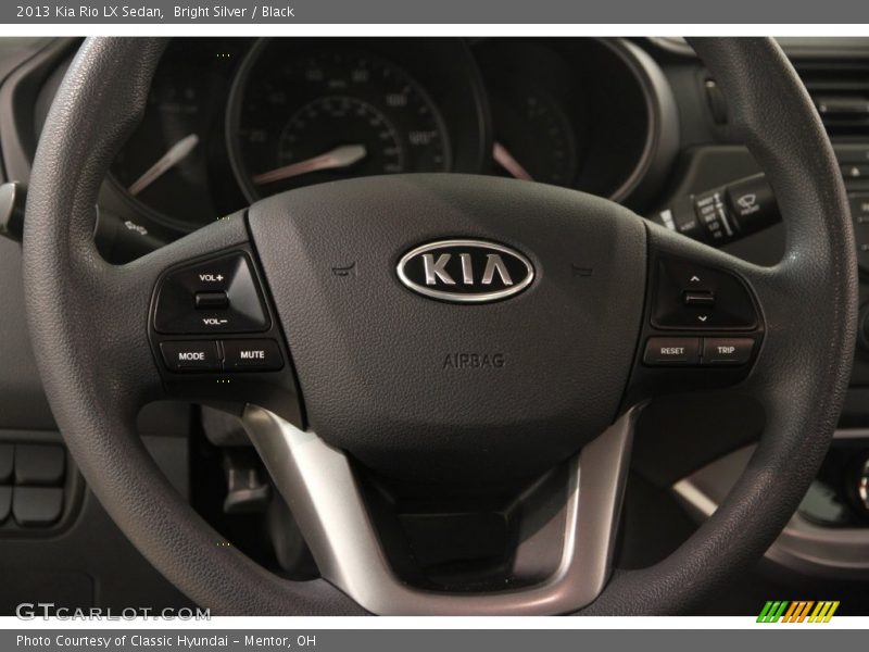 Bright Silver / Black 2013 Kia Rio LX Sedan