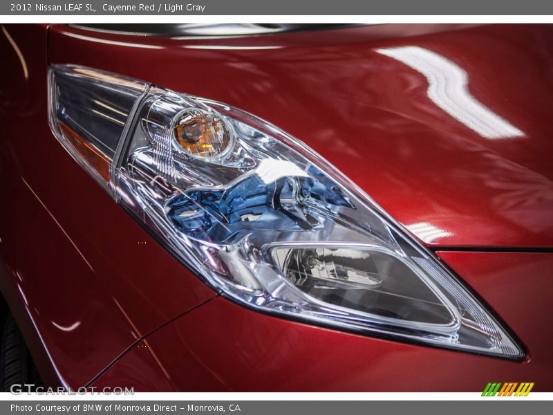 Cayenne Red / Light Gray 2012 Nissan LEAF SL