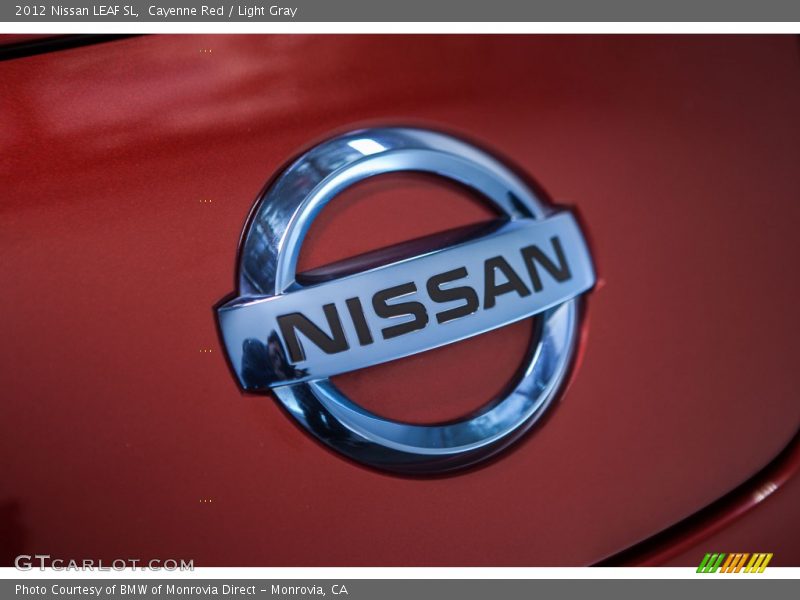 Cayenne Red / Light Gray 2012 Nissan LEAF SL