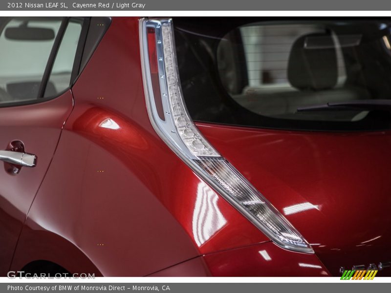 Cayenne Red / Light Gray 2012 Nissan LEAF SL