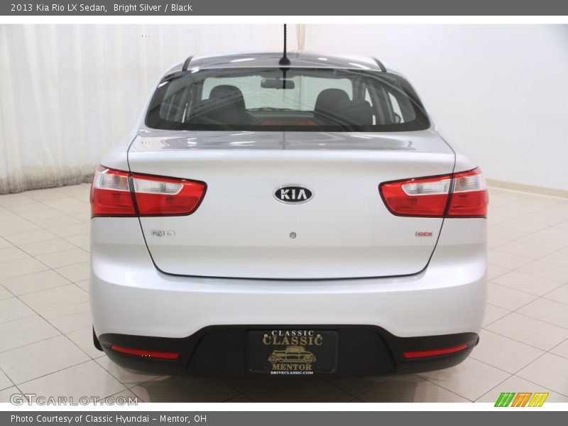 Bright Silver / Black 2013 Kia Rio LX Sedan