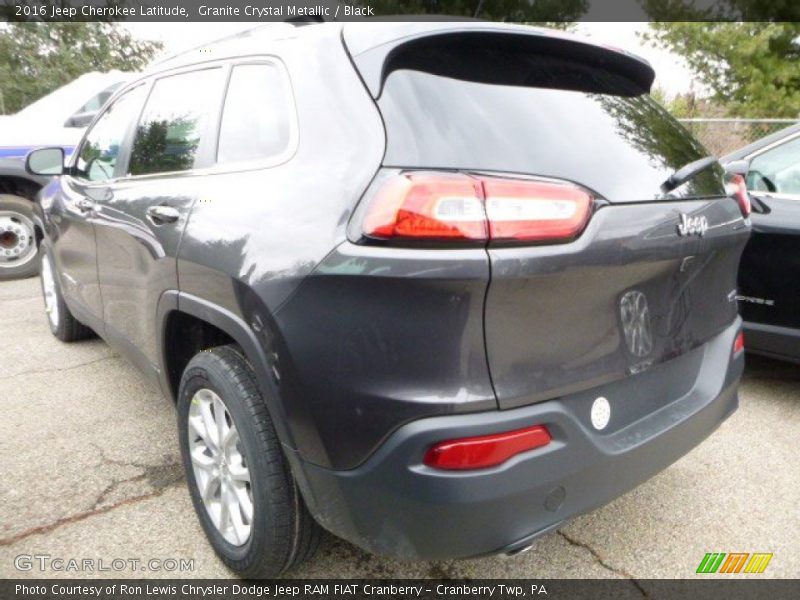 Granite Crystal Metallic / Black 2016 Jeep Cherokee Latitude