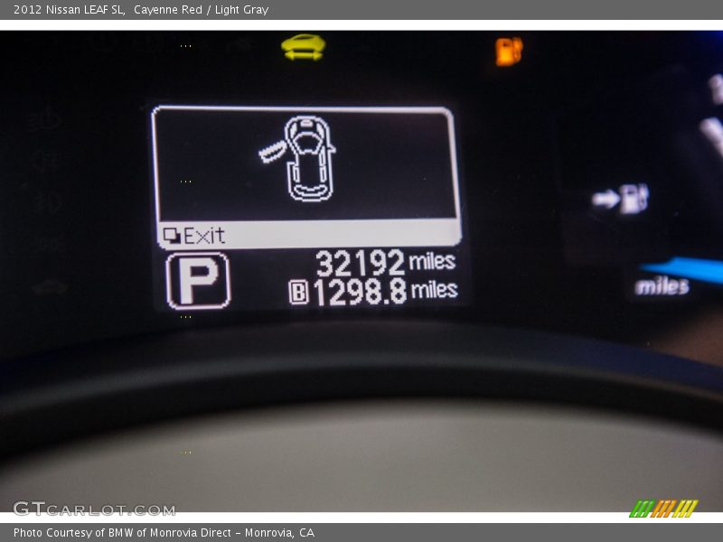 Cayenne Red / Light Gray 2012 Nissan LEAF SL