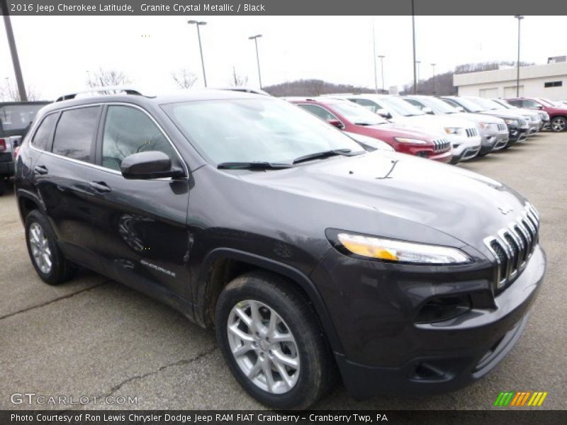 Granite Crystal Metallic / Black 2016 Jeep Cherokee Latitude