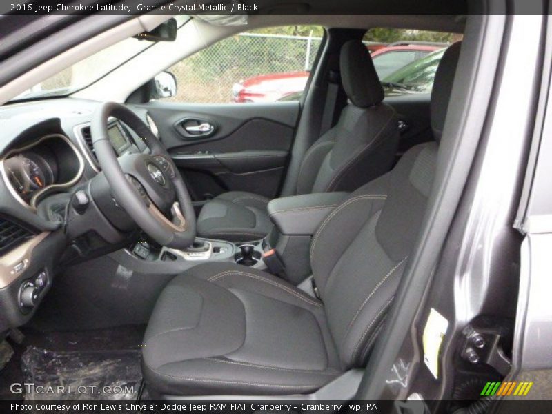 Granite Crystal Metallic / Black 2016 Jeep Cherokee Latitude