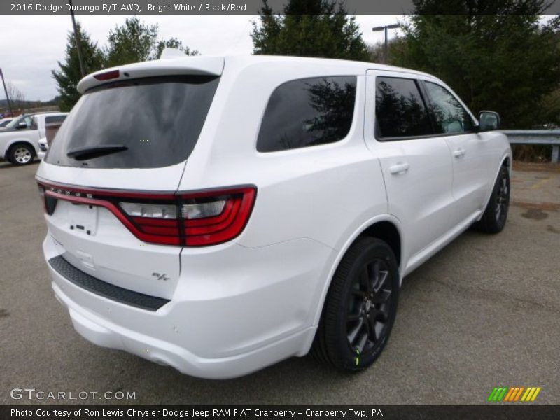 Bright White / Black/Red 2016 Dodge Durango R/T AWD