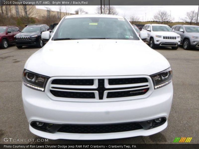 Bright White / Black/Red 2016 Dodge Durango R/T AWD