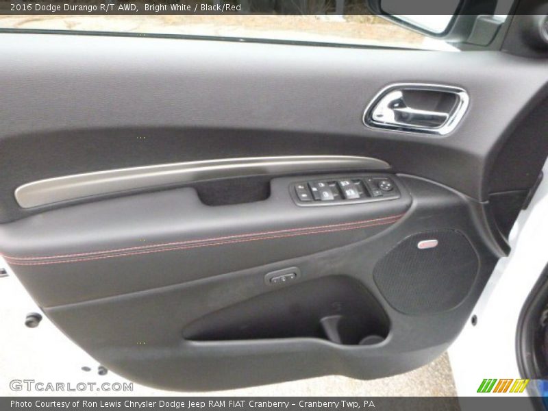 Bright White / Black/Red 2016 Dodge Durango R/T AWD