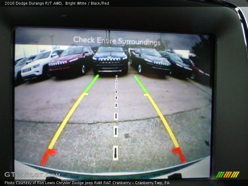 Bright White / Black/Red 2016 Dodge Durango R/T AWD
