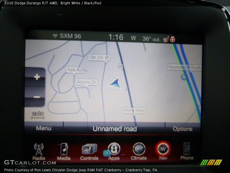Navigation of 2016 Durango R/T AWD