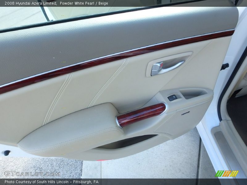 Powder White Pearl / Beige 2008 Hyundai Azera Limited