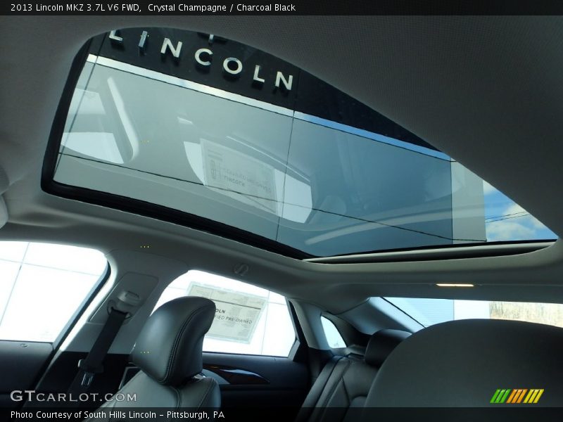 Crystal Champagne / Charcoal Black 2013 Lincoln MKZ 3.7L V6 FWD