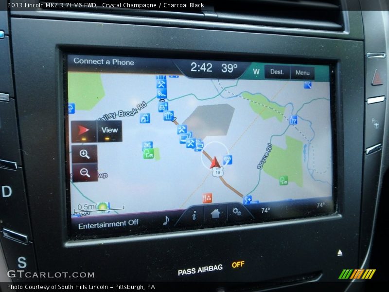 Crystal Champagne / Charcoal Black 2013 Lincoln MKZ 3.7L V6 FWD
