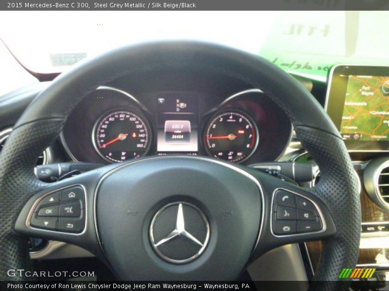 Steel Grey Metallic / Silk Beige/Black 2015 Mercedes-Benz C 300