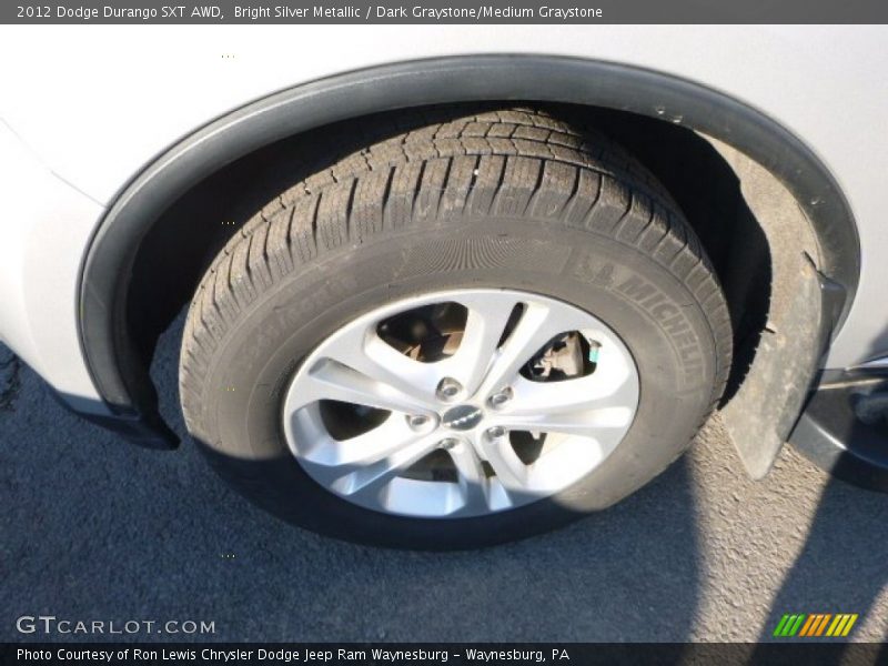 Bright Silver Metallic / Dark Graystone/Medium Graystone 2012 Dodge Durango SXT AWD