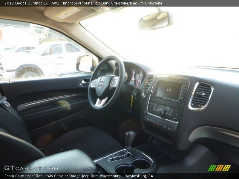 Bright Silver Metallic / Dark Graystone/Medium Graystone 2012 Dodge Durango SXT AWD