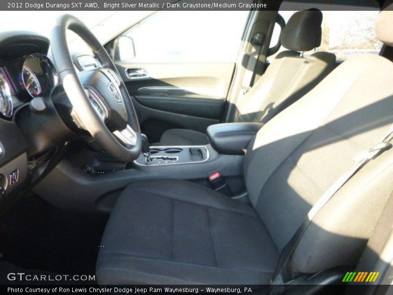 Bright Silver Metallic / Dark Graystone/Medium Graystone 2012 Dodge Durango SXT AWD